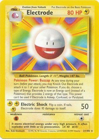 Electrode (21/102) [Base Set Unlimited] - for just $2.50! 