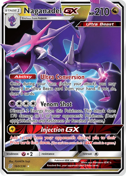 Naganadel GX (160/236) [Sun & Moon: Unified Minds] - for just $1.30! 