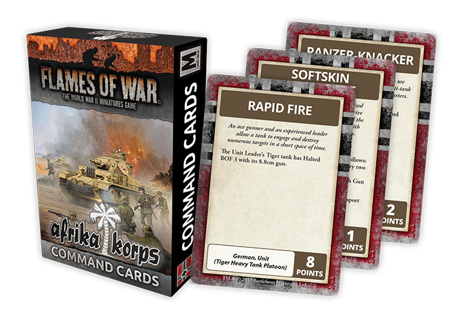 Flames of War: German Afrika Korps Command Cards - for just $5! 