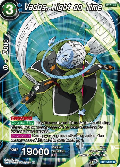 Vados, Right on Time (BT15-036) [Saiyan Showdown] - for just $0.10! 