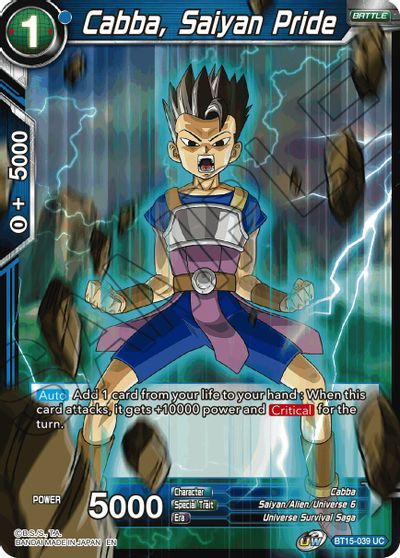Cabba, Saiyan Pride (BT15-039) [Saiyan Showdown] - for just $0.10! 