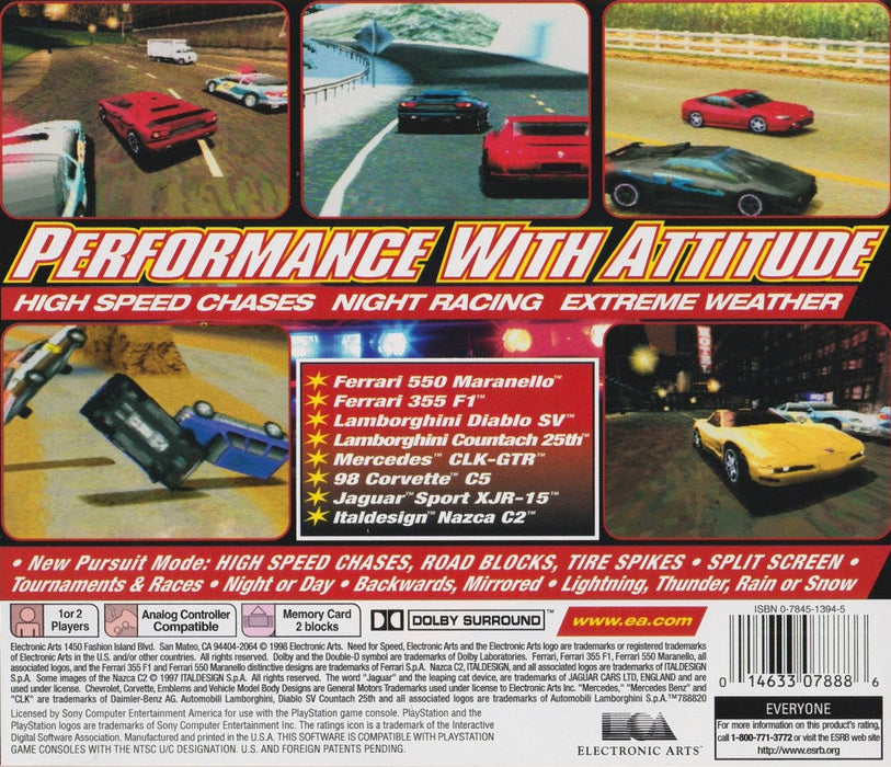 Need for Speed 3 Hot Pursuit – PlayStation 1 (PS1) - for just $0! 
