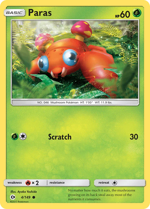 Paras (4/149) [Sun & Moon: Base Set] - for just $0.10! 