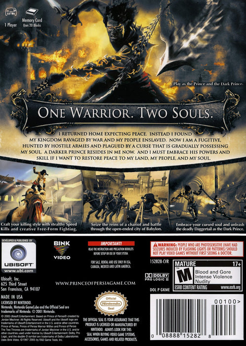 Prince of Persia: The Two Thrones – GameCube (GC) - for just $16.99! 