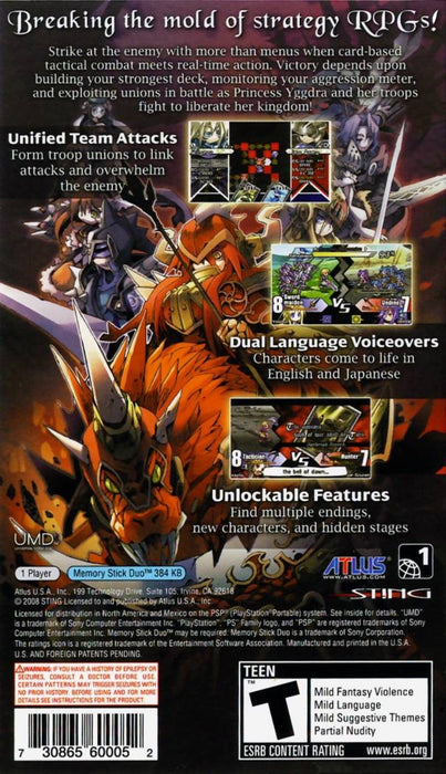 Yggdra Union: We'll Never Fight Alone – PlayStation Portable (PSP) - for just $0! 