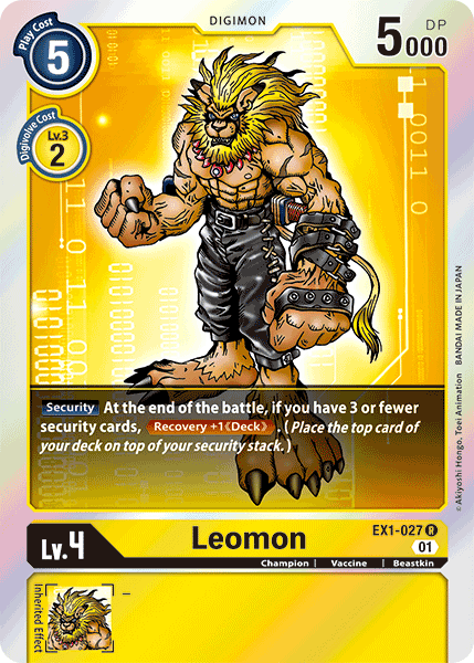 Leomon [EX1-027] [Classic Collection] - Just $0.09! Shop now at Retro Gaming of Denver