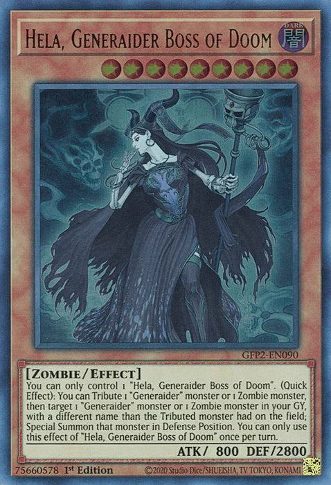 Hela, Generaider Boss of Doom [GFP2-EN090] Ultra Rare - for just $0.10! 