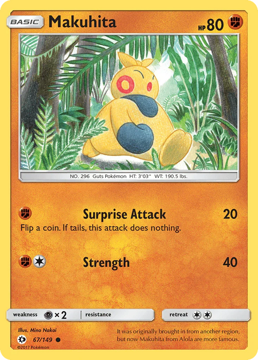 Makuhita (67/149) [Sun & Moon: Base Set] - for just $0.10! 