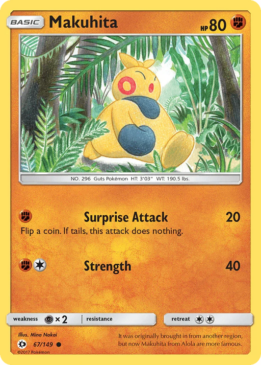 Makuhita (67/149) [Sun & Moon: Base Set] - for just $0.10! 