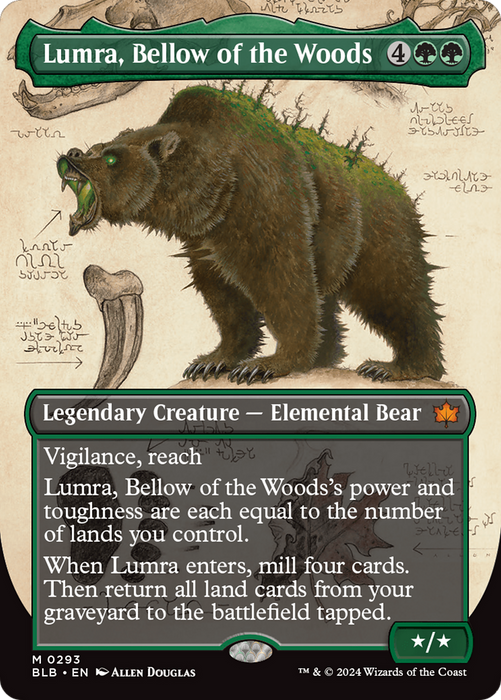 Lumra, Bellow of the Woods (BLB-293) - Bloomburrow: (Showcase) (Borderless) - for just $11.15! 