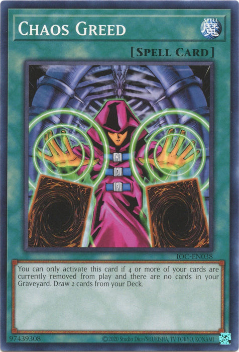 Chaos Greed (25th Anniversary) [IOC-EN038] Common - for just $0.10! 