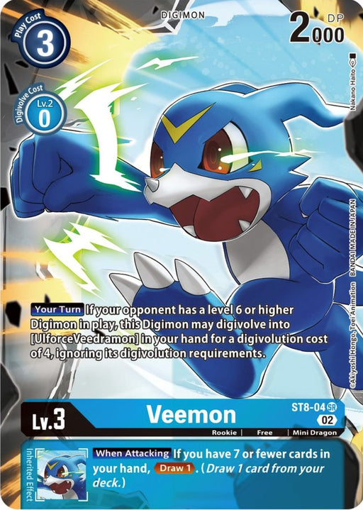 Veemon [ST8-04] (Alternate Art) [Starter Deck: Beelzemon Advanced Deck Set] - Just $0.09! Shop now at Retro Gaming of Denver