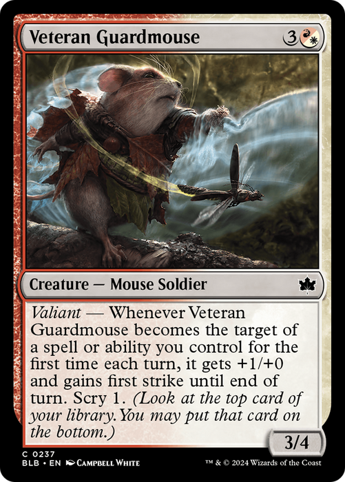 Veteran Guardmouse (BLB-237) - Bloomburrow - for just $0.02! 