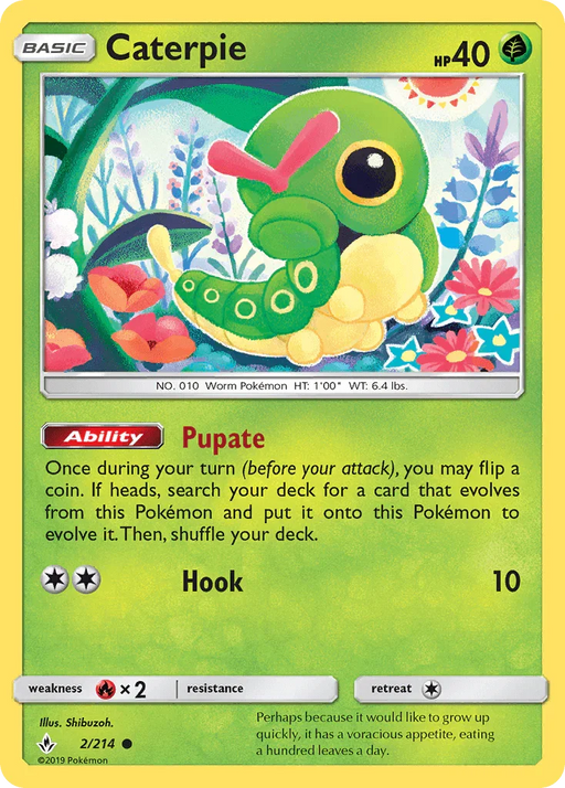 Caterpie (2/214) [Sun & Moon: Unbroken Bonds] - for just $0.15! 