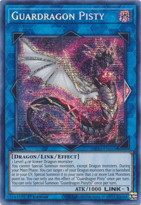 Guardragon Pisty [MP20-EN022] Prismatic Secret Rare - for just $1! 