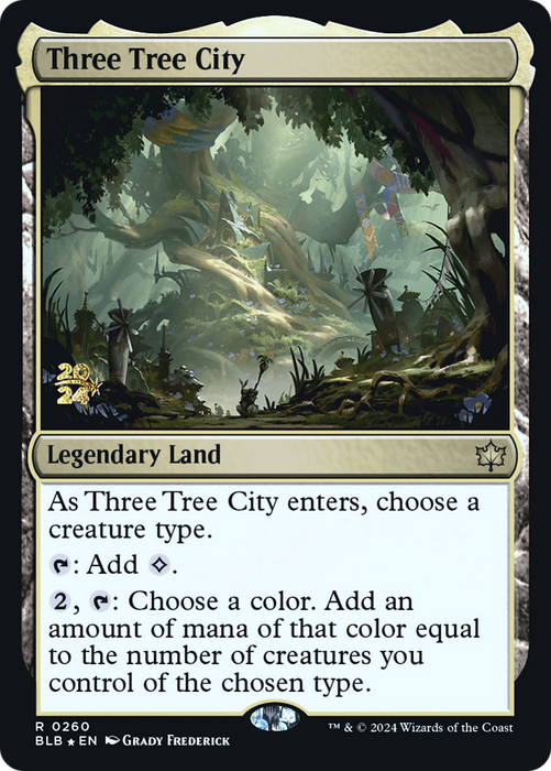 Three Tree City (PRE-260) - Bloomburrow Promos Foil - for just $8.68! 