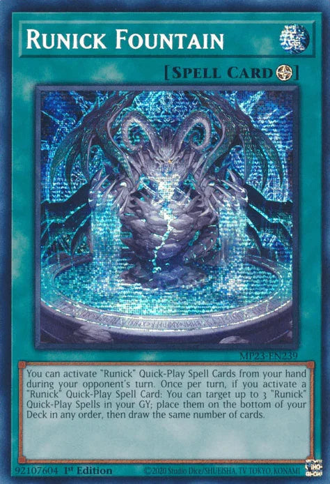Runick Fountain [MP23-EN239] Prismatic Secret Rare - for just $0.25! 