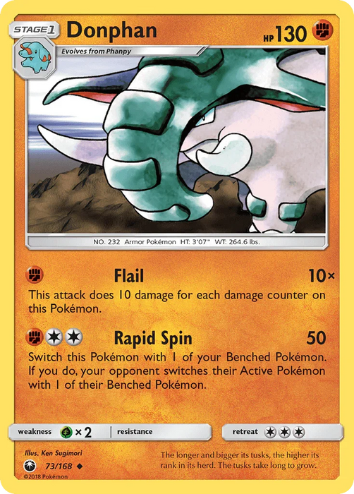 Donphan (73/168) [Sun & Moon: Celestial Storm] - for just $0.15! 