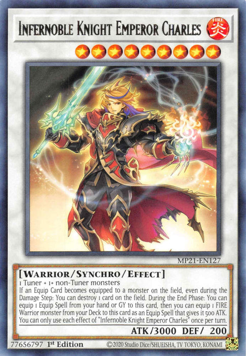 Infernoble Knight Emperor Charles [MP21-EN127] Rare - for just $0.15! 