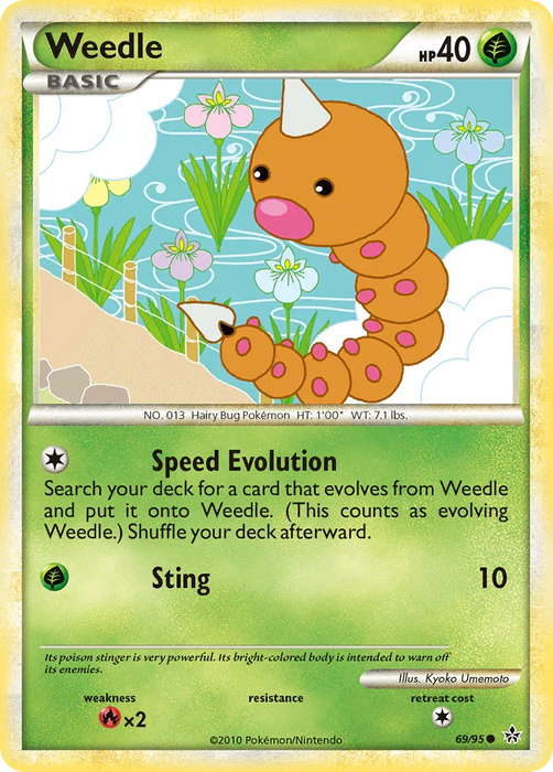 Weedle (69/95) [HeartGold & SoulSilver: Unleashed] - for just $0.20! 