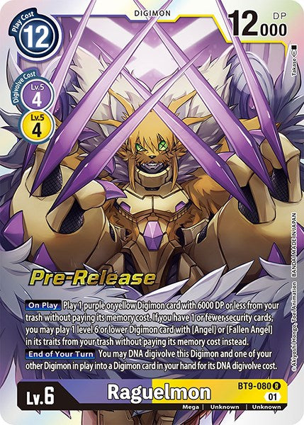 Raguelmon [BT9-080] [X Record Pre-Release Promos] - Just $0.25! Shop now at Retro Gaming of Denver