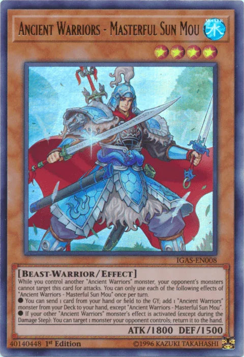 Ancient Warriors - Masterful Sun Mou [IGAS-EN008] Ultra Rare - for just $0.70! 