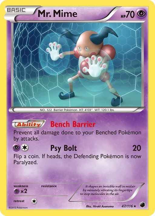 Mr. Mime (47/116) [Black & White: Plasma Freeze] - for just $6.20! 