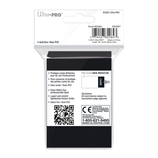 Ultra PRO: Small 60ct Sleeves - PRO-Gloss (Black) - Just $0! Shop now at Retro Gaming of Denver