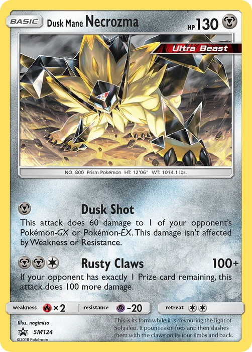 Dusk Mane Necrozma (SM124) [Sun & Moon: Black Star Promos] - for just $1! 