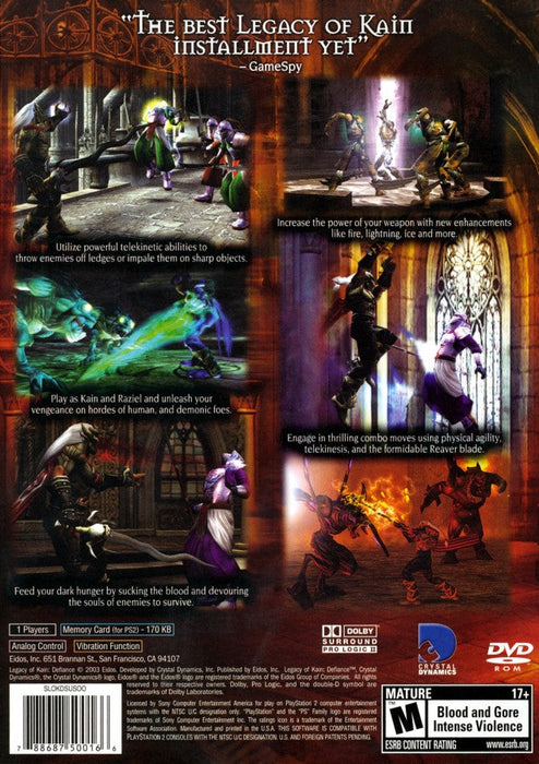 Legacy of Kain Defiance – PlayStation 2 (PS2) - for just $0! 