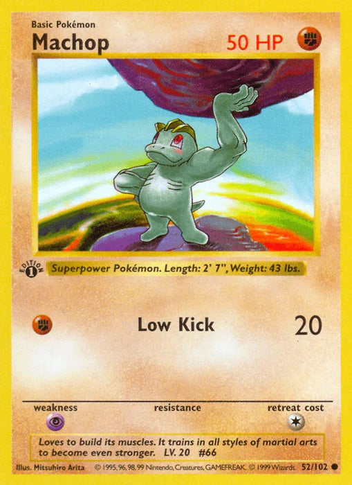 Machop (52/102) (Shadowless) [Base Set 1st Edition] - for just $5! 