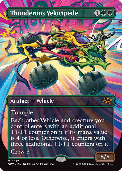 Thunderous Velocipede (DFT-317) - Aetherdrift (Borderless) Foil - for just $0.52! 