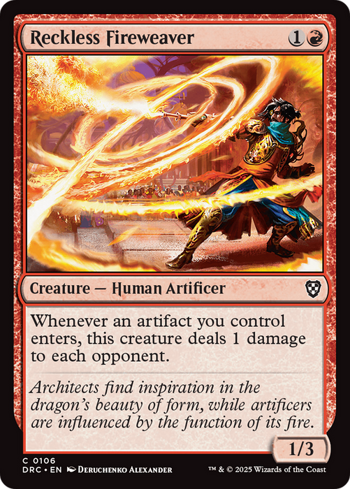 Reckless Fireweaver (DRC-106) - Commander: Aetherdrift - for just $0.12! 