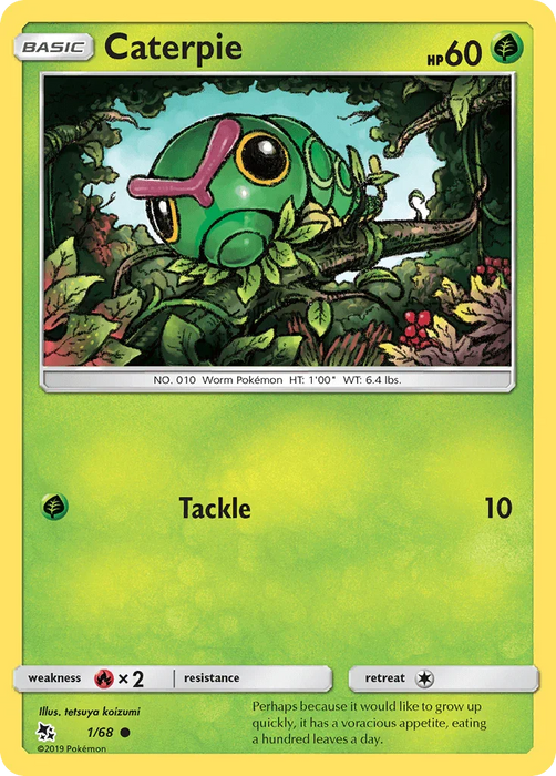 Caterpie (1/68) [Sun & Moon: Hidden Fates] - for just $0.10! 