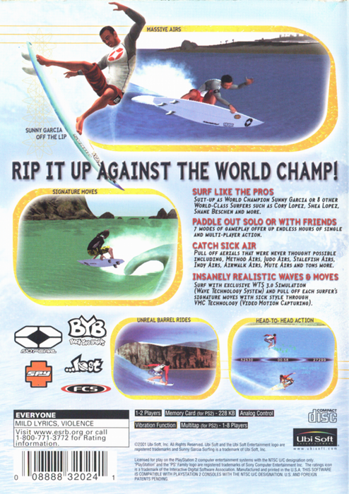 Sunny Garcia Surfing – PlayStation 2 (PS2) - for just $4.99! 