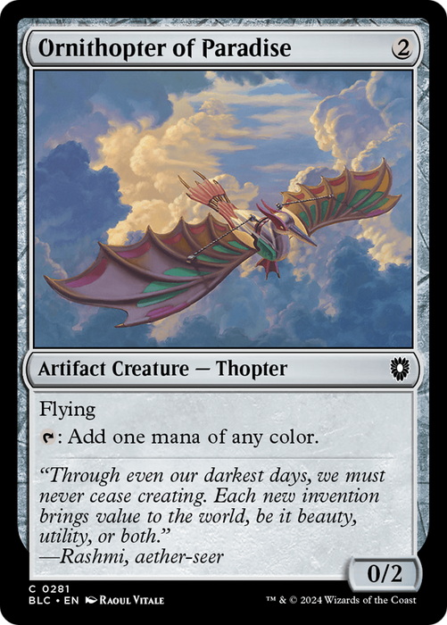 Ornithopter of Paradise (BLC-281) - Bloomburrow Commander - for just $0.16! 