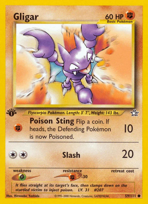Gligar (59/111) [Neo Genesis 1st Edition] - for just $0.40! 