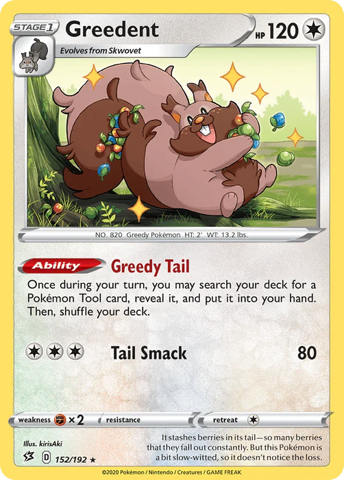 Greedent (152/192) [Sword & Shield: Rebel Clash] - for just $0.15! 