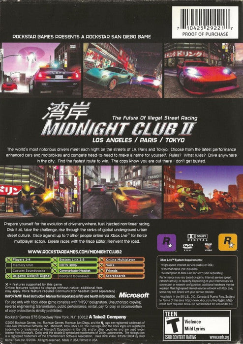 Midnight Club II [Platinum Hits] – Xbox (XBOX) - for just $8.99! 