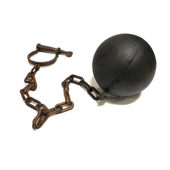 Foam Rubber Ball with Plastic Chain & Prop Leg Iron - Action Prop - for just $90! 