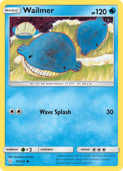 Wailmer (45/236) [Sun & Moon: Cosmic Eclipse] - for just $0.20! 