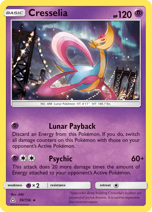 Cresselia (59/156) [Sun & Moon: Ultra Prism] - for just $0.30! 