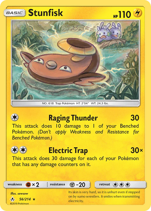 Stunfisk (56/214) [Sun & Moon: Unbroken Bonds] - for just $0.15! 