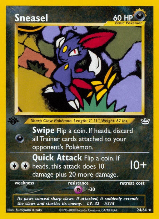 Sneasel (24/64) [Neo Revelation 1st Edition] - for just $2.40! 