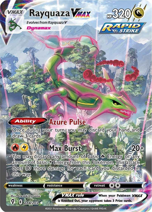 Rayquaza VMAX (218/203) [Sword & Shield: Evolving Skies] - for just $498.60! 