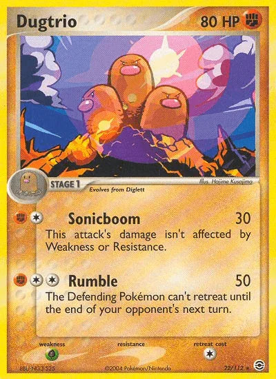 Dugtrio (22/112) [EX: FireRed & LeafGreen] - for just $0.80! 