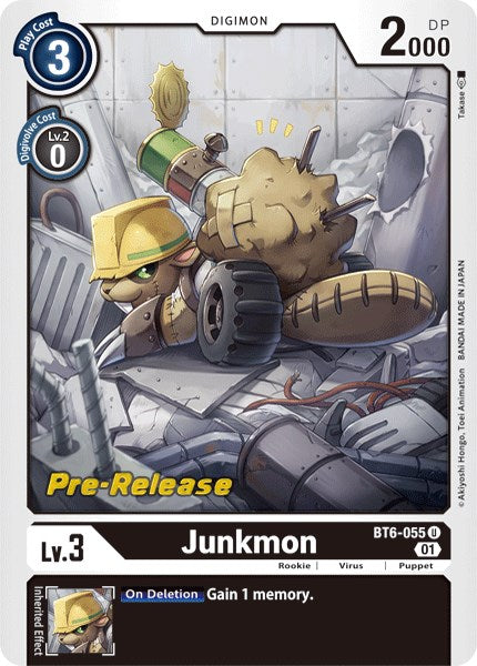 Junkmon [BT6-055] [Double Diamond Pre-Release Cards] - Just $0.20! Shop now at Retro Gaming of Denver