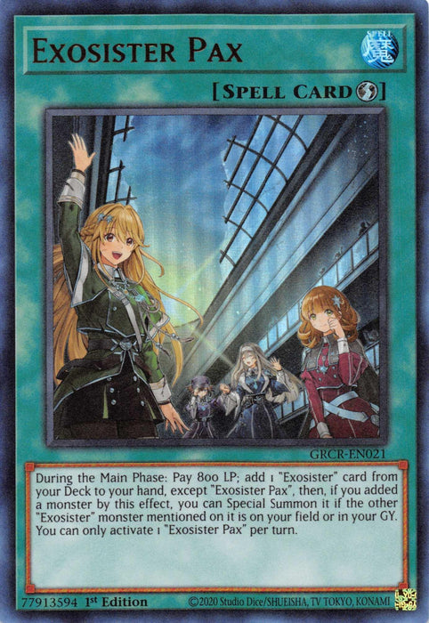 Exosister Pax [GRCR-EN021] Ultra Rare - for just $0.15! 