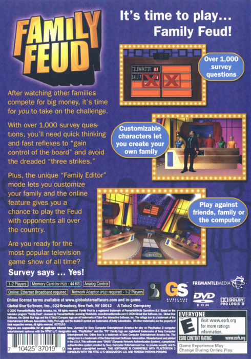 Family Feud – PlayStation 2 (PS2) - for just $6.99! 