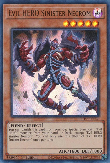 Evil HERO Sinister Necrom [LDS3-EN026] Ultra Rare - for just $0.85! 